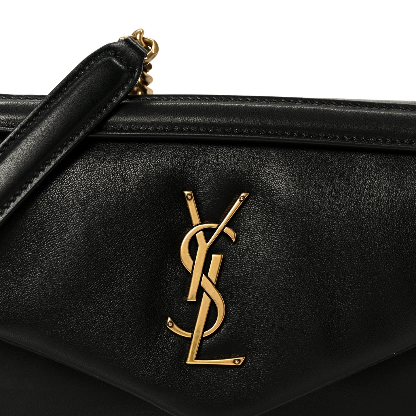 Plunged Lambskin Calypso Black