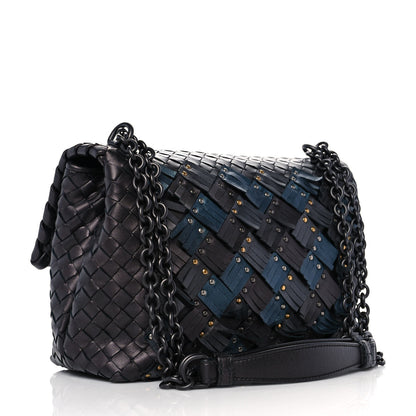 Bottega Veneta Nappa Intrecciato Studded Nodini Bag Black 2 of 10