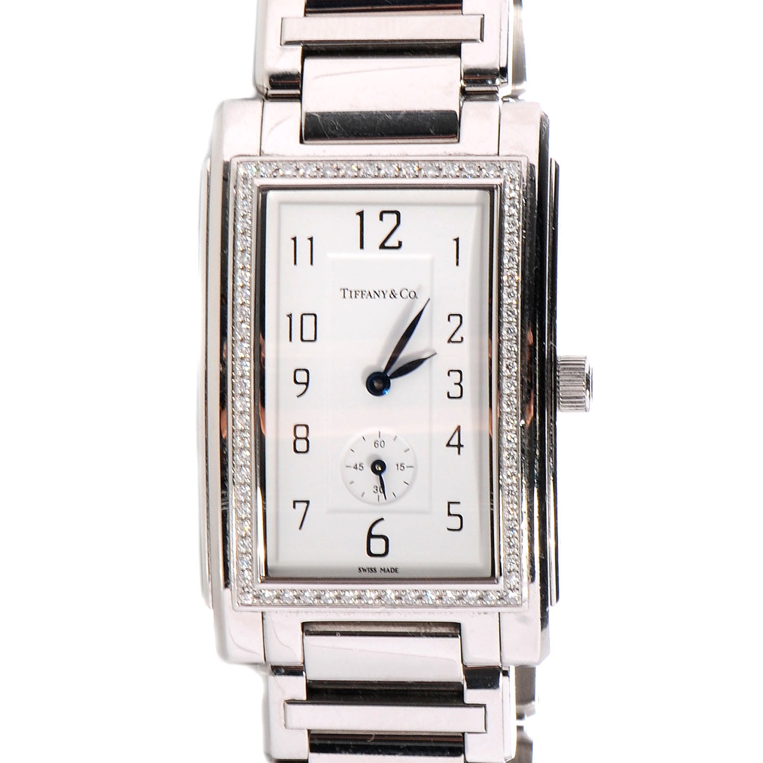 Tiffany Stainless Steel Diamond Bezel 27mm Grand Resonator Quartz Watch 1 of 7