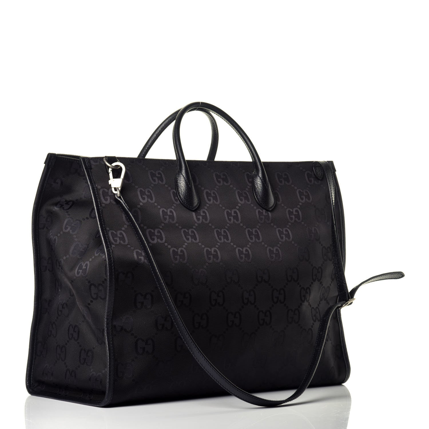 Gucci Econyl Nylon Monogram Large Off The Grid Tote Bag Black 2 of 9