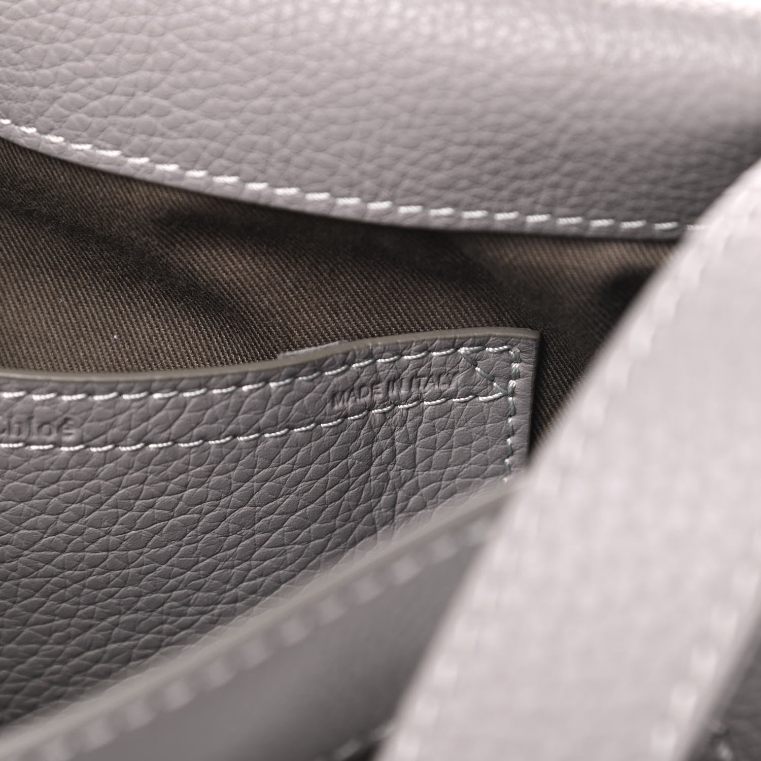 Chloe Calfskin Medium Marcie Round Crossbody Bag Cashmere Grey 7 of 12