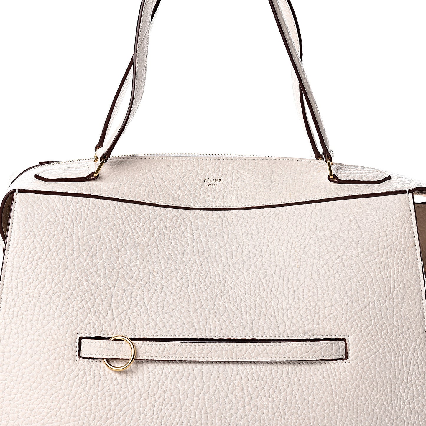 Bullhide Calfskin Medium Ring Bag White