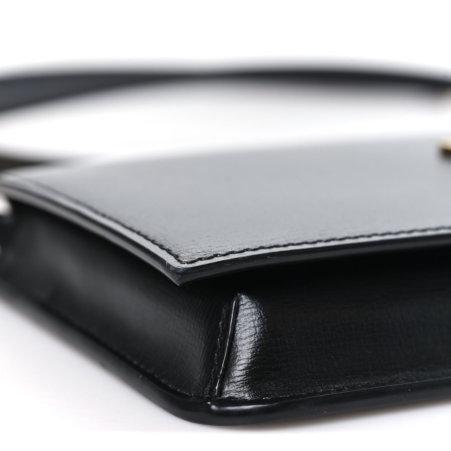 Saint Laurent Smooth Calfskin Monogram Phone Holder Crossbody Black 7 of 9