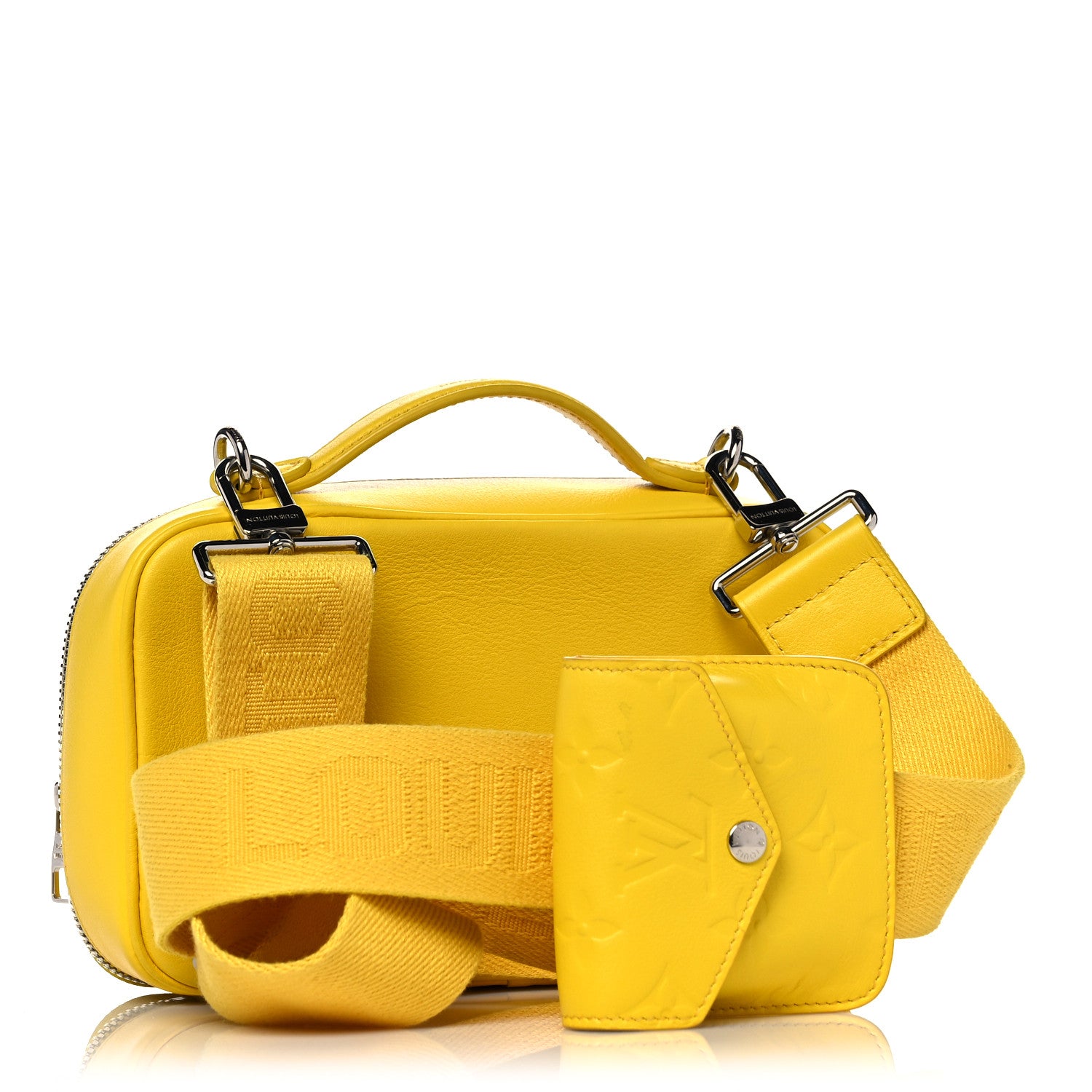 Louis Vuitton Calfskin Embossed Monogram Vuittamins Utility Crossbody Yellow 3 of 10