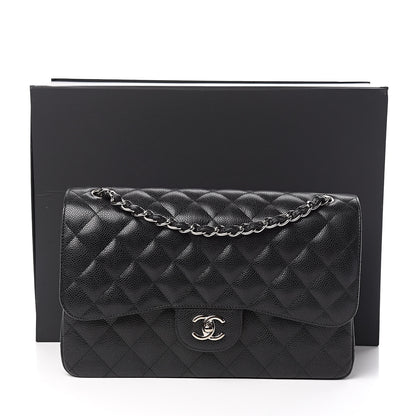 Chanel Caviar Quilted Jumbo Double Flap Black 11 of 11