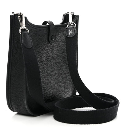 Hermes Taurillon Clemence Evelyne TPM Black 3 of 10