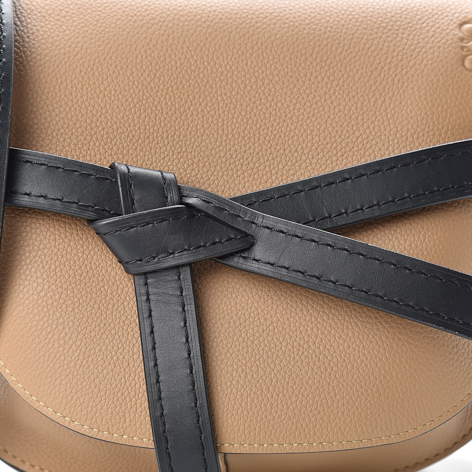 Loewe Grained Calfskin Small Gate Crossbody Bag Mocca Black 7 of 9