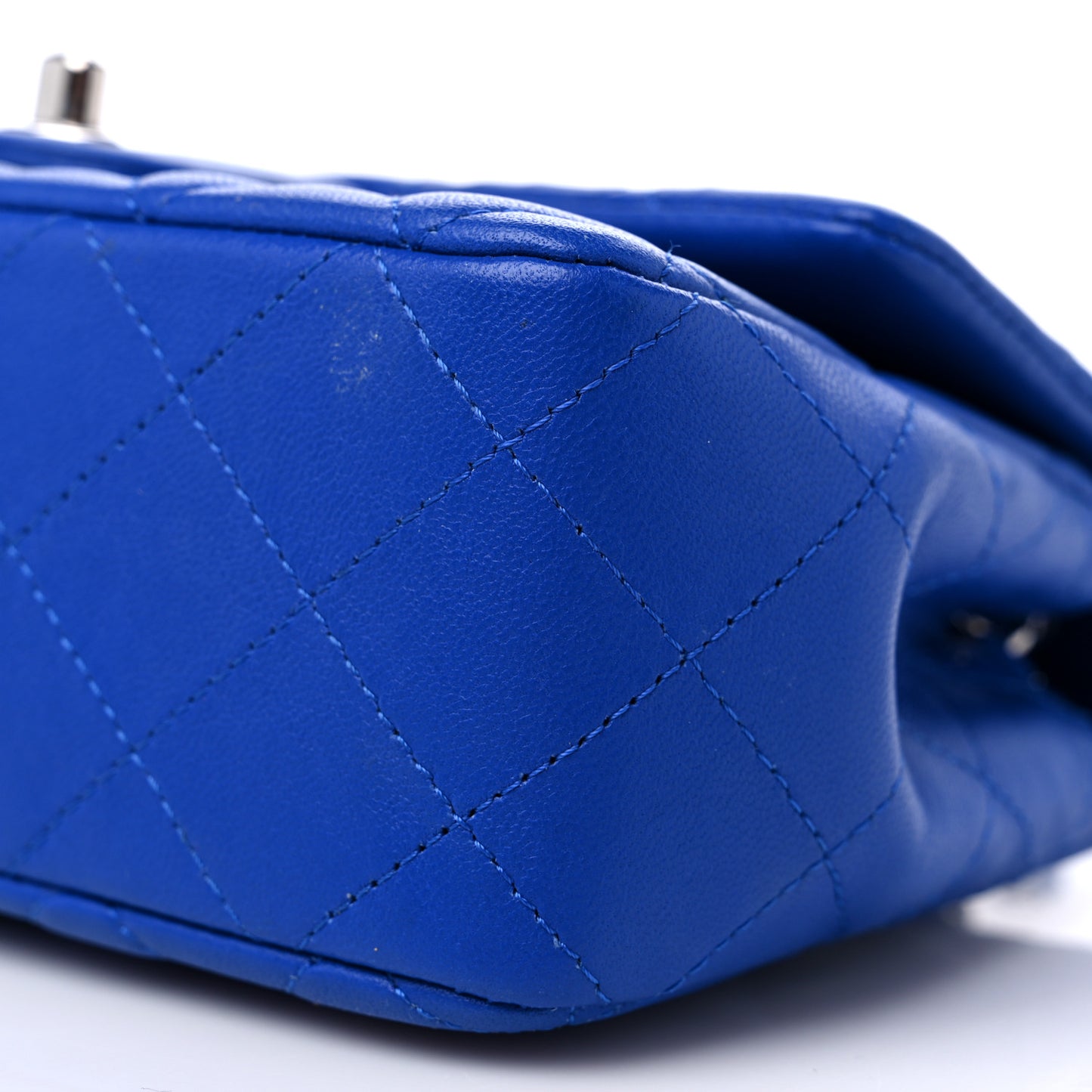Lambskin Quilted Mini Rectangular Flap Royal Blue