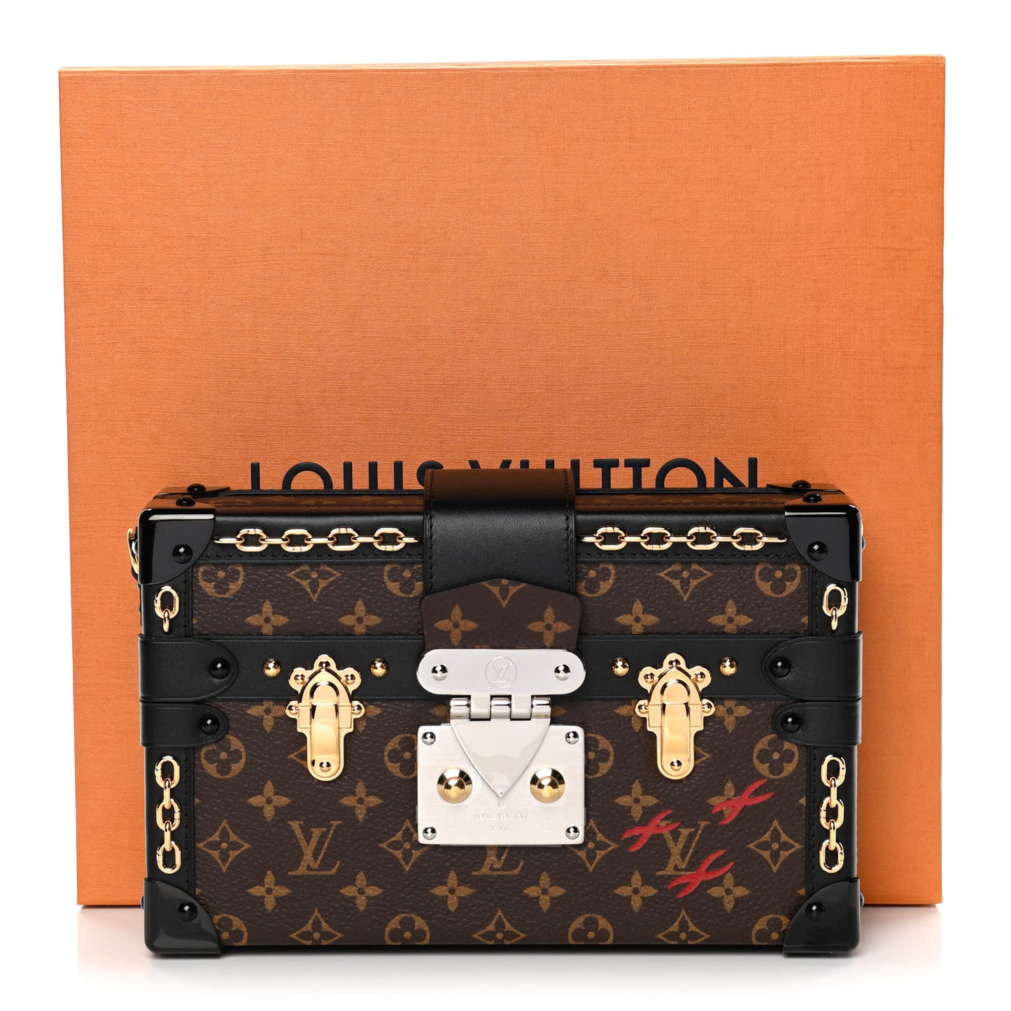 Monogram Chain Petite Malle Black