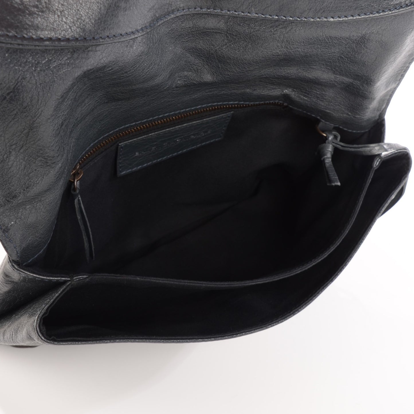 Agneau Classic Hardware Envelope Clutch Anthracite