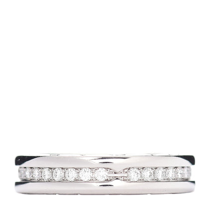 Bulgari 18K White Gold Diamond B.Zero1 One-Band Pave Ring 52 6 3 of 5