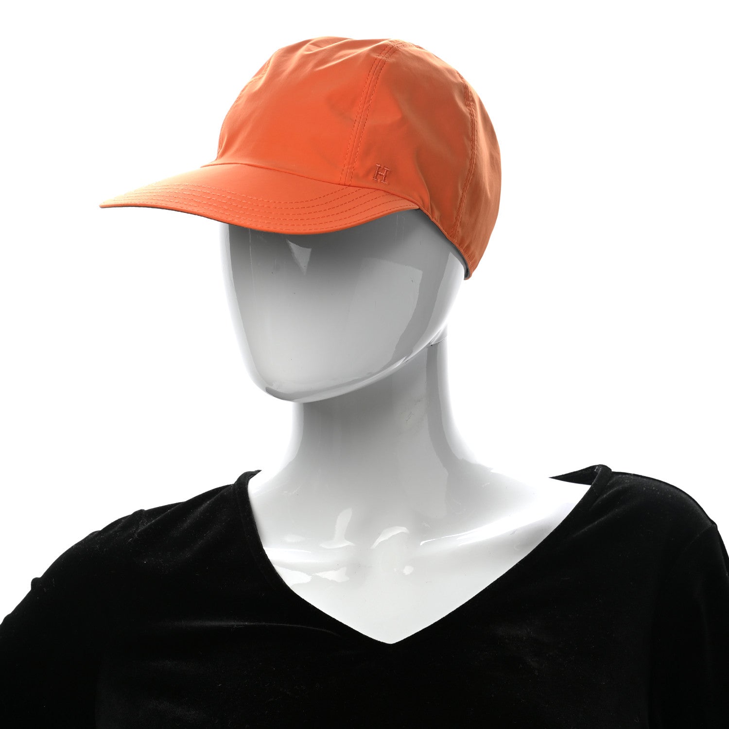 Hermes Nylon Reversible Roger Cap Orange 3 of 14