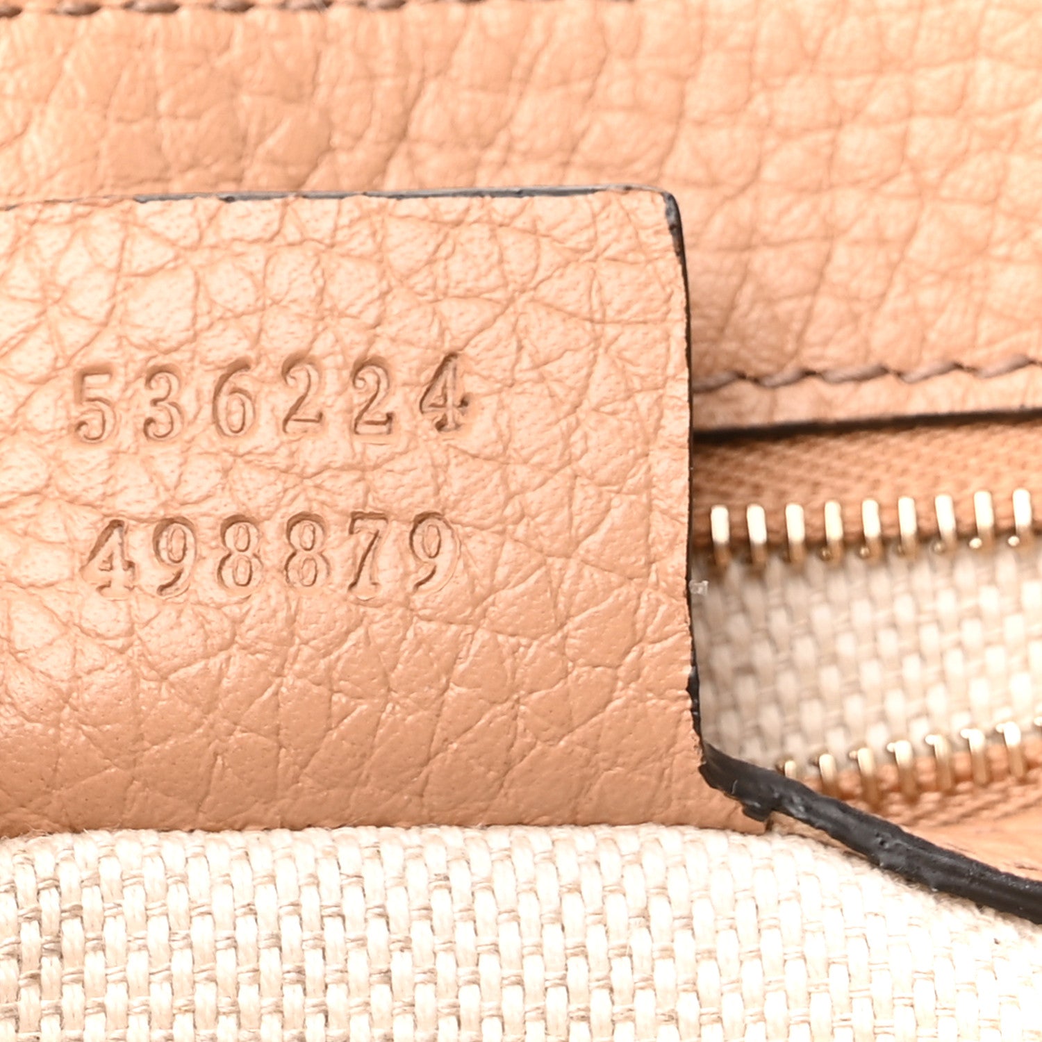 Gucci Pebbled Calfskin Medium Soho Flap Crossbody Camelia 7 of 10