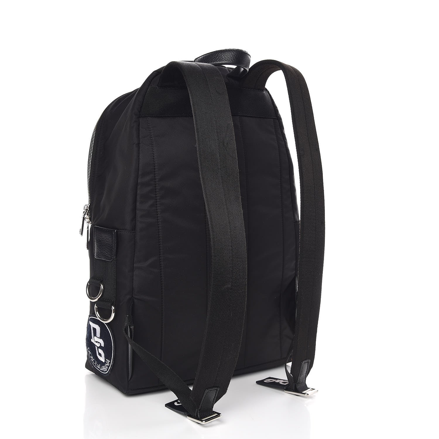 Dolce & Gabbana Nylon Logo Patches Backpack Black 3 of 9