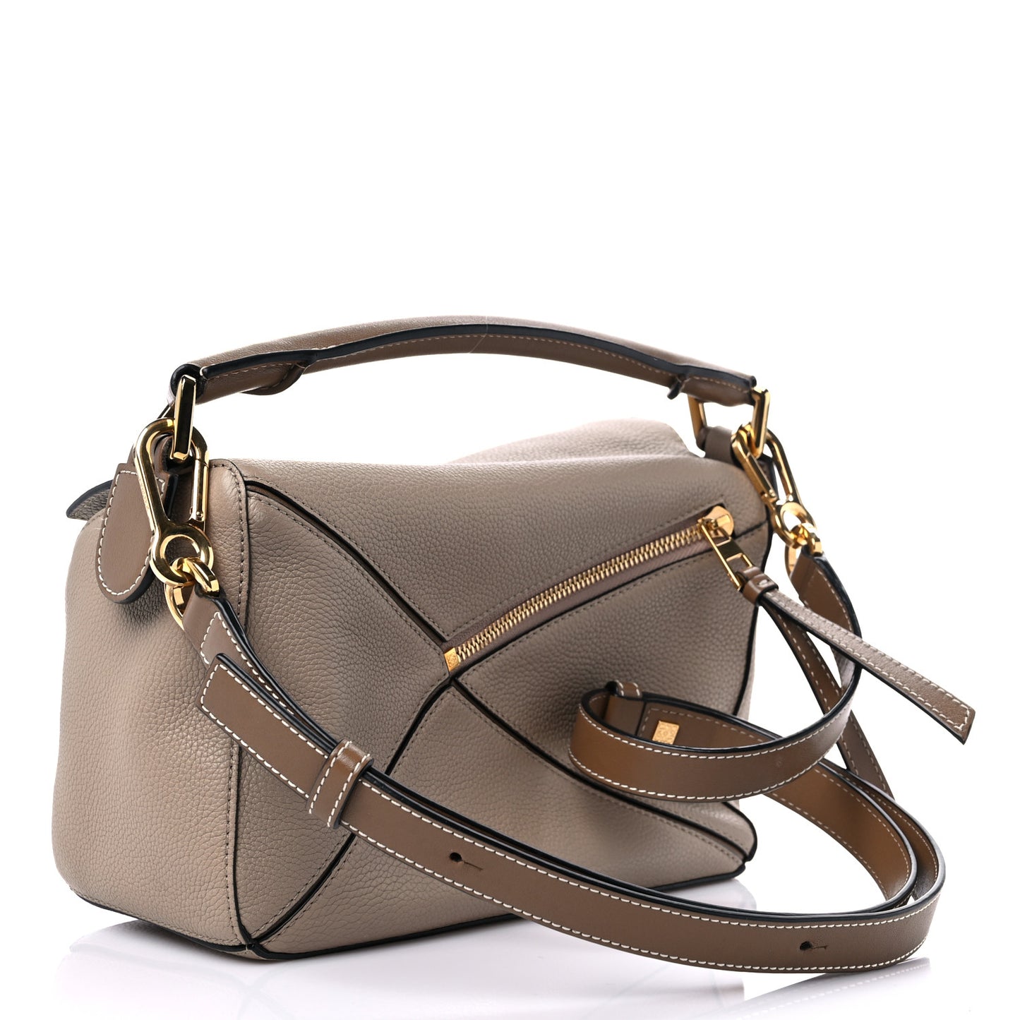 Grained Calfskin Small Puzzle Bag Sand Mink