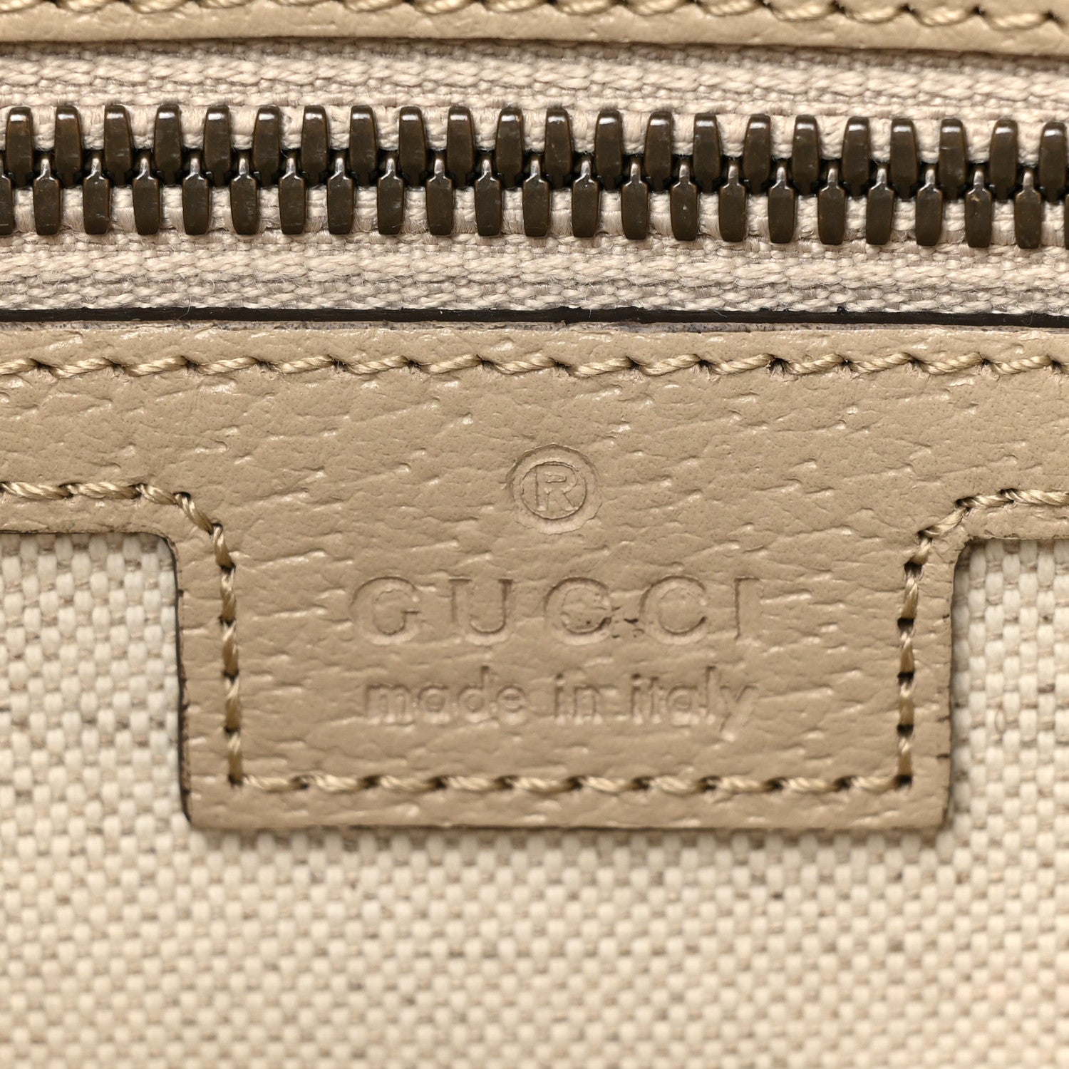 Gucci GG Supreme Monogram Textured Dollar Calfskin Web Small Ophidia Half Moon Hobo Beige Mystic White Oatmeal 6 of 11