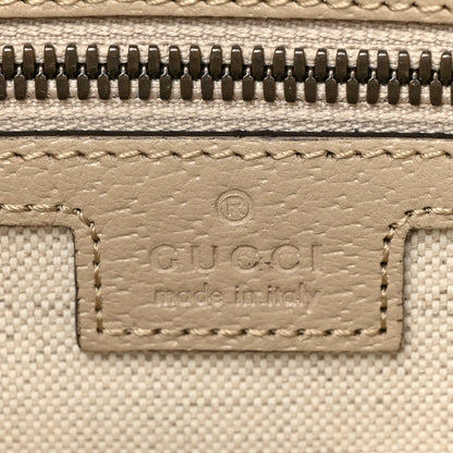 Gucci GG Supreme Monogram Textured Dollar Calfskin Web Small Ophidia Half Moon Hobo Beige Mystic White Oatmeal 6 of 11