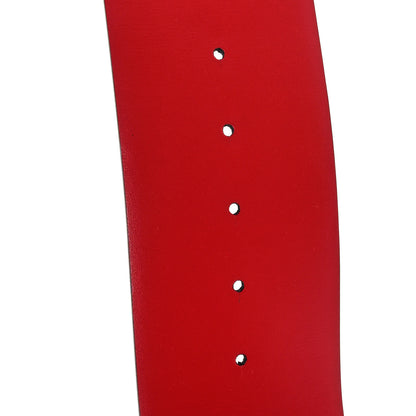 Valentino Garavani Glossy Calfskin VLogo Reversible 40mm Belt 90 36 Black Rouge Pur 4 of 4