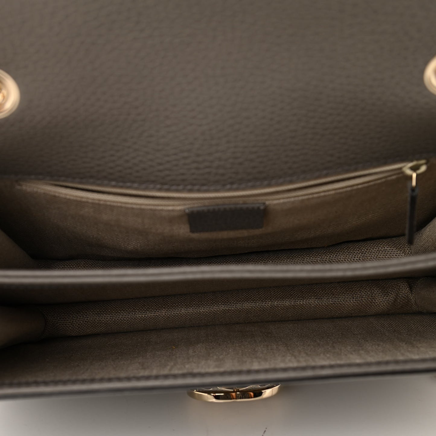 Dollar Calfskin Interlocking G Shoulder Bag Loess