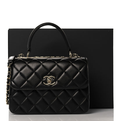 Chanel Lambskin Quilted Small Trendy CC Dual Handle Flap Bag Black 11 of 11