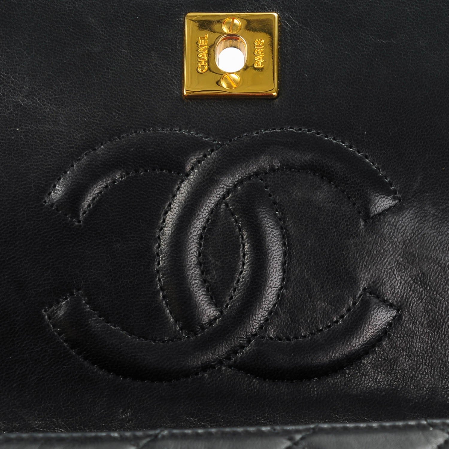 Chanel Lambskin Quilted Mini Flap Black 13 of 14