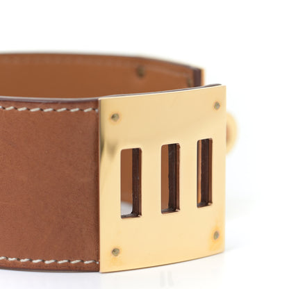 Hermes Natural Barenia Kelly Dog Cuff Fauve 3 of 7