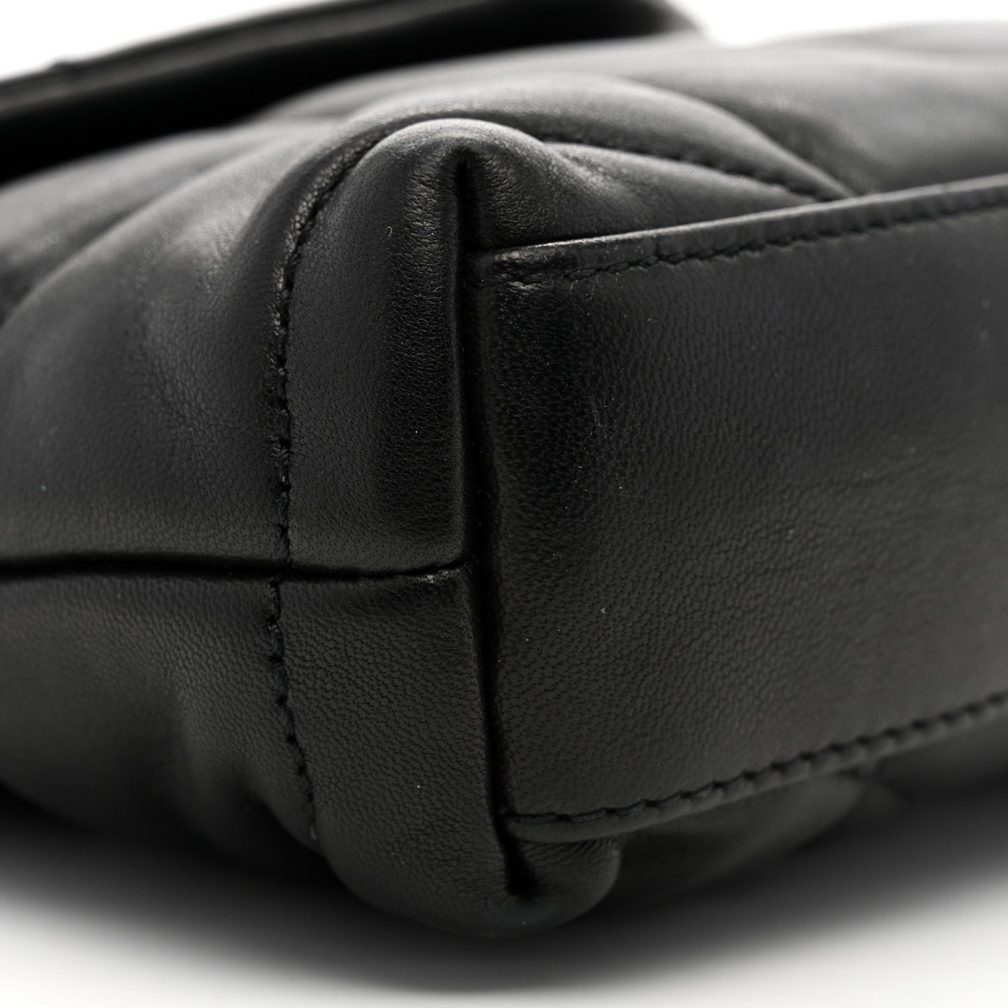 Lambskin Monogram Loulou Puffer Pouch Clutch Black