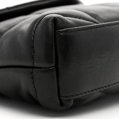 Saint Laurent Lambskin Monogram Loulou Puffer Pouch Clutch Black 8 of 9