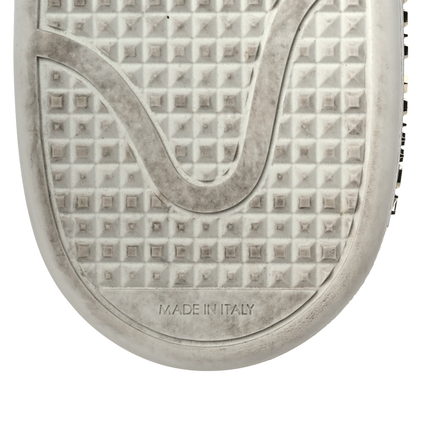 Calfskin Monogram Frontrow Sneakers 37.5 White Pink