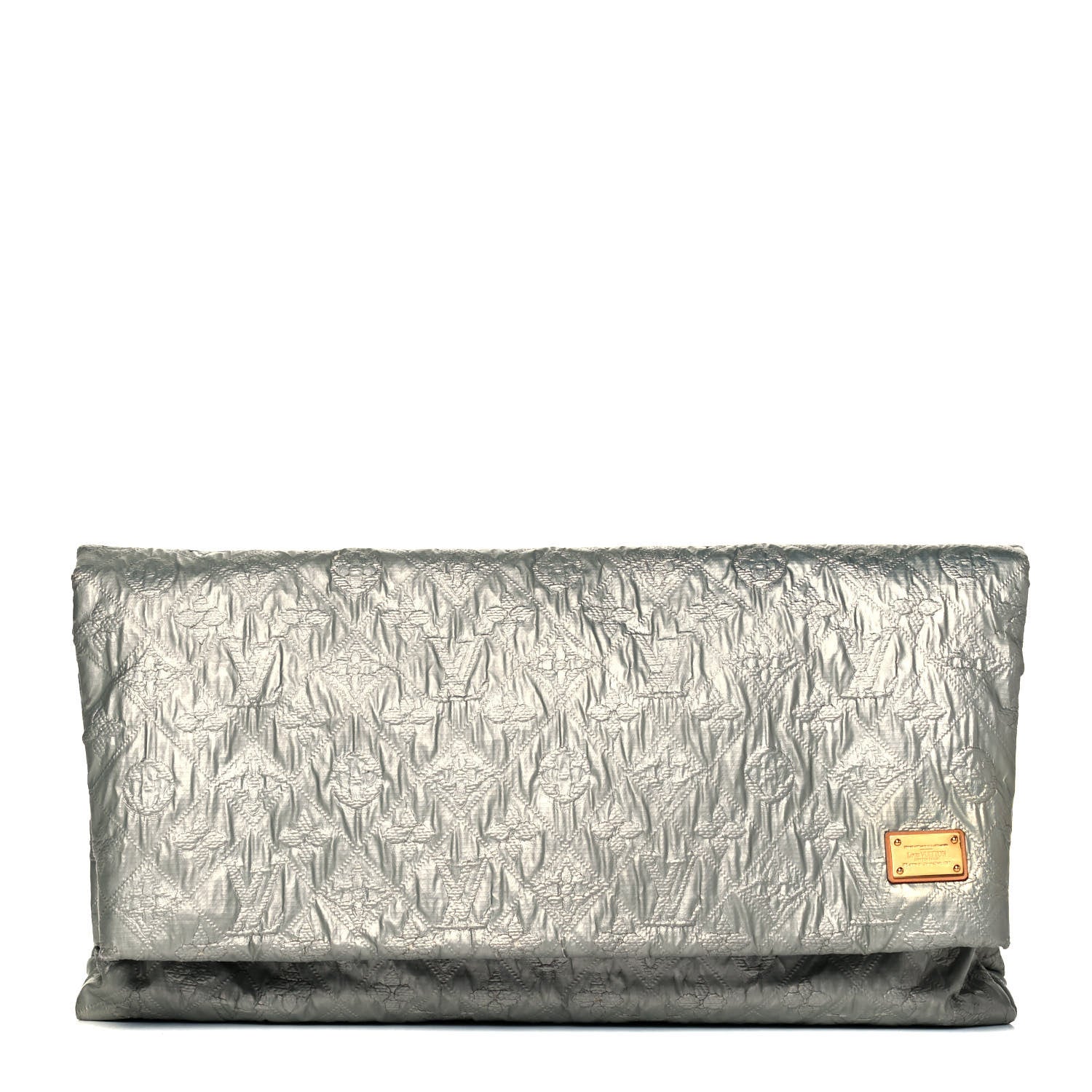 Louis Vuitton Jacquard Quilted Monogram Limelight Clutch GM Perle 1 of 9