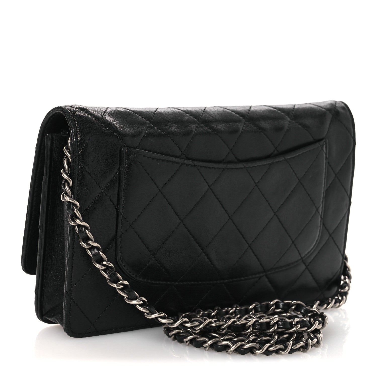 Chanel Aged Calfskin Quilted Reissue Wallet On Chain WOC Black 2 of 13