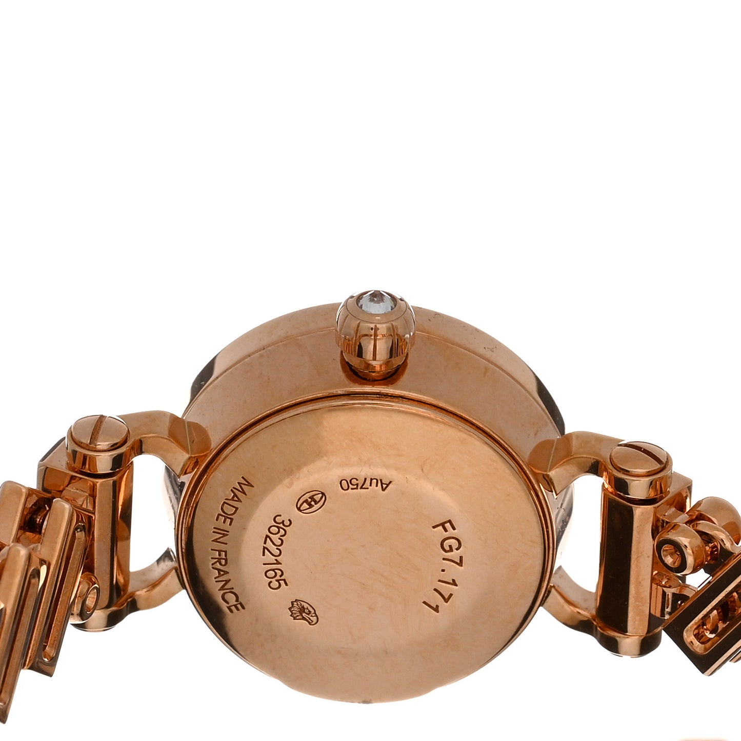18K Rose Gold Diamond Mother of Pearl 16mm Faubourg Polka Quartz Watch