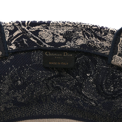 Christian Dior Canvas Embroidered Large Dioriviera Toile De Jouy Reverse Book Tote Blue 6 of 10