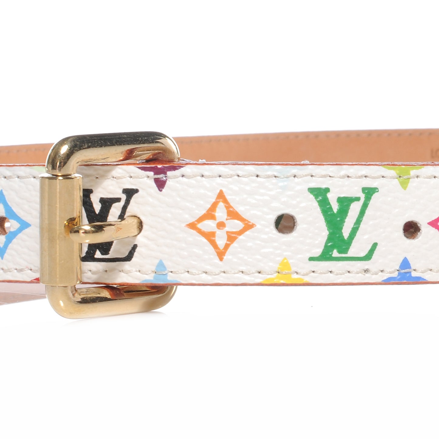 Monogram Multicolor Belt White 70 28