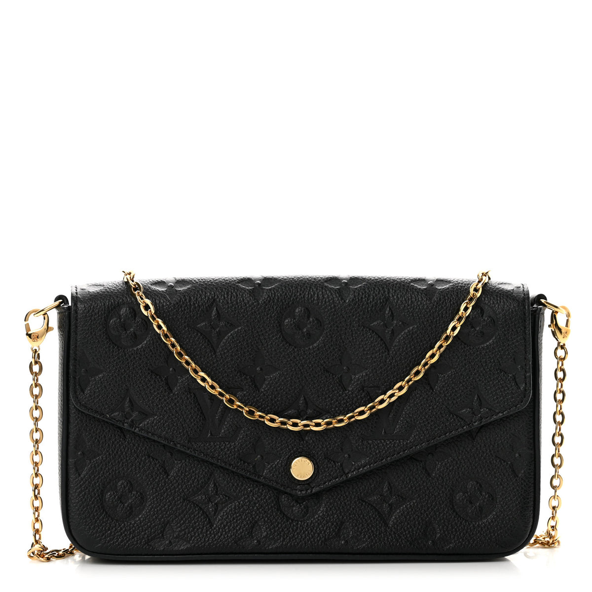Louis Vuitton Empreinte Pochette Felicie Chain Wallet Black 1 of 11