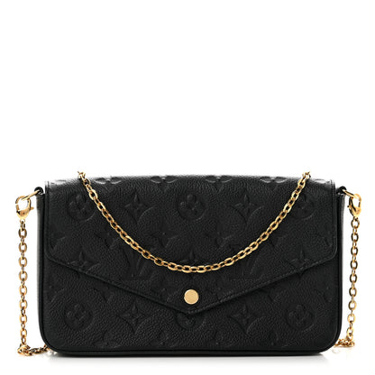 Louis Vuitton Empreinte Pochette Felicie Chain Wallet Black 1 of 11