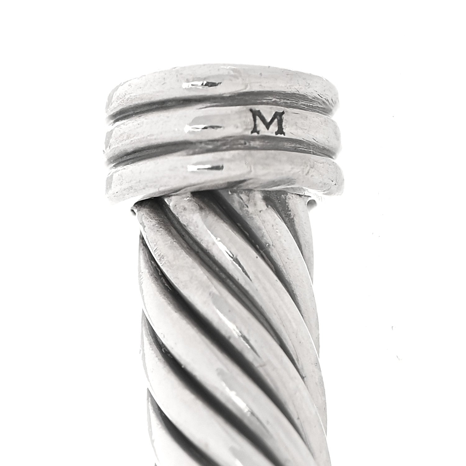 David Yurman Sterling Silver 18K Yellow Gold 4mm X Station Cable Bracelet 5 of 5