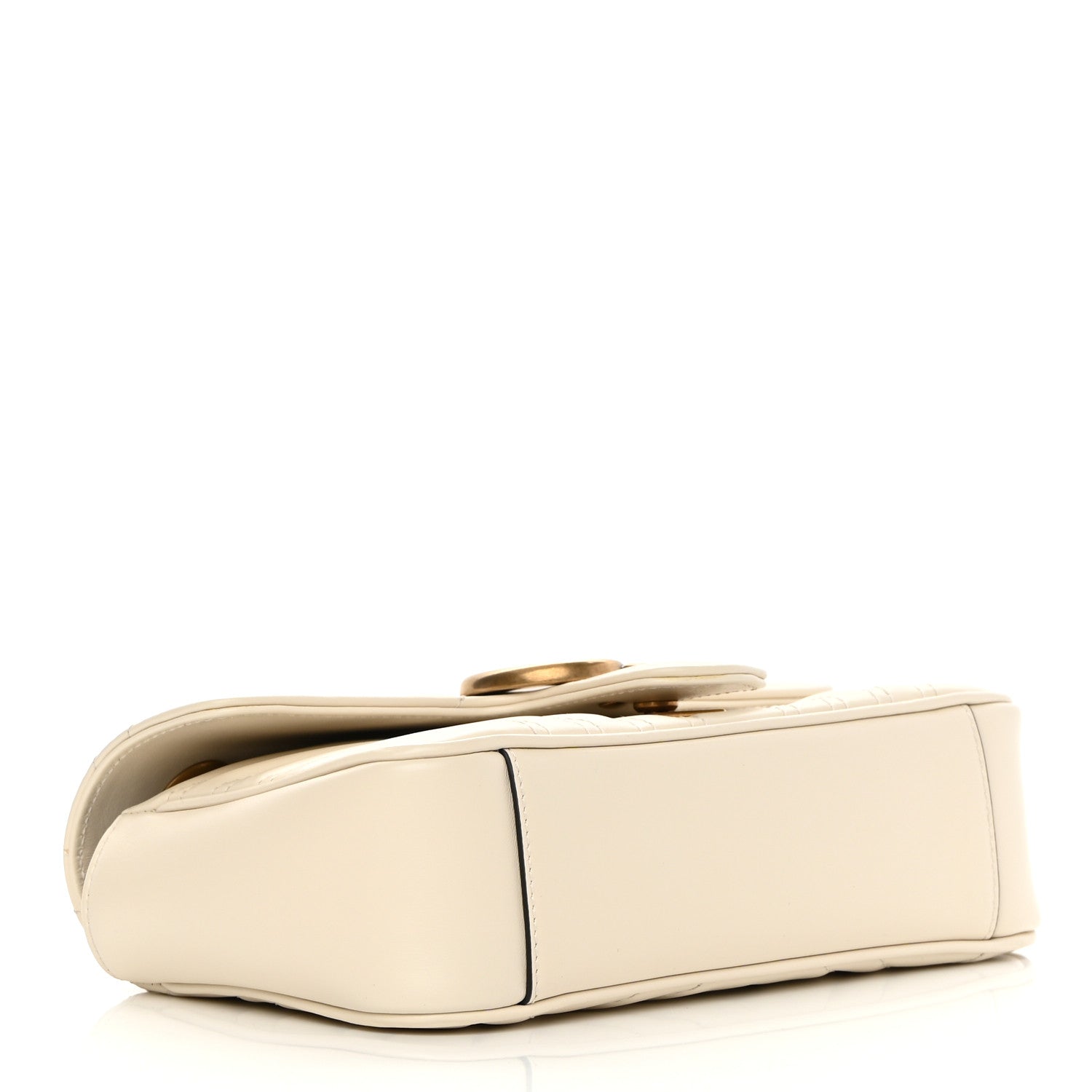 Gucci Calfskin Matelasse Mini GG Marmont Shoulder Bag White 4 of 11