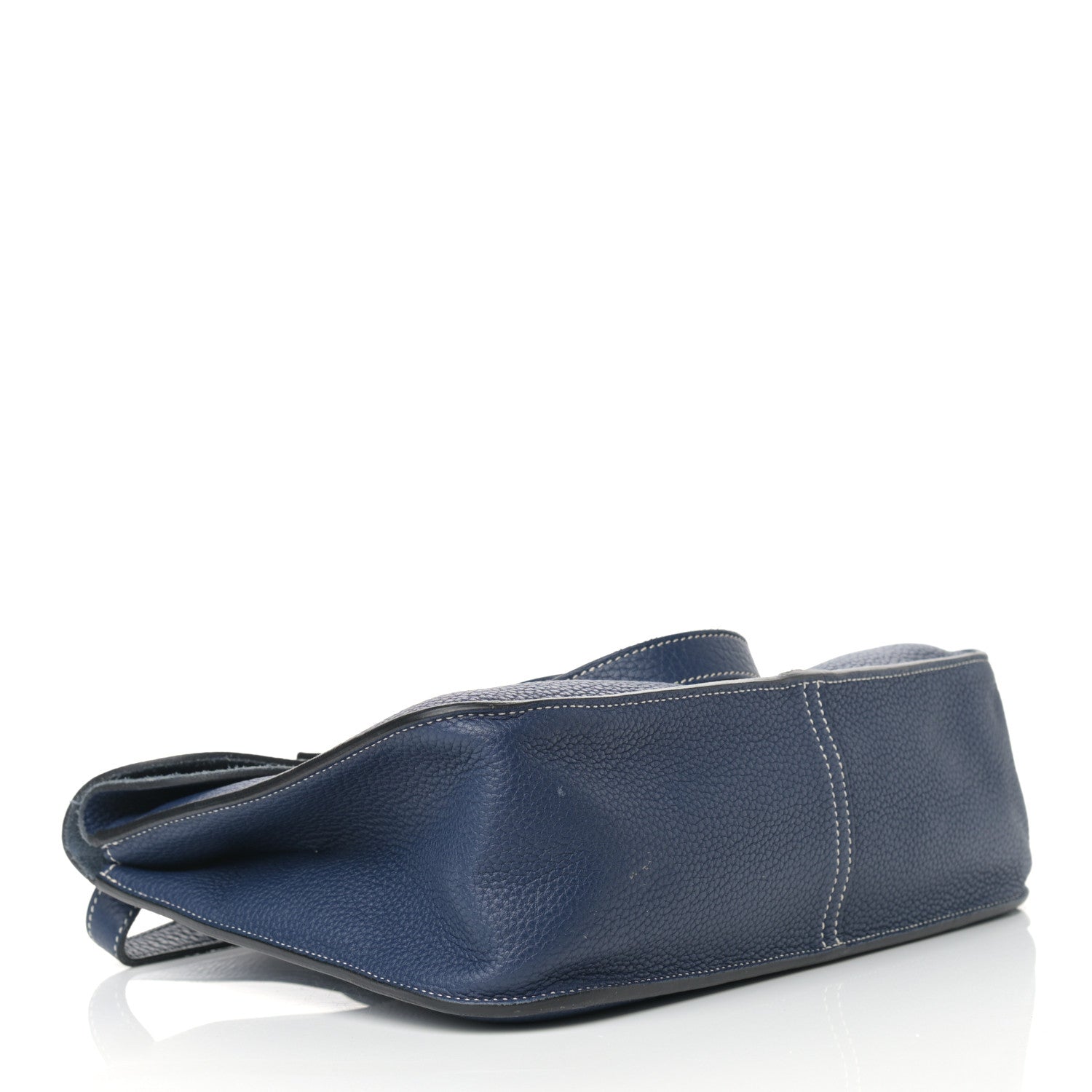 Hermes Taurillon Clemence Halzan 31 GM Bleu Saphir 4 of 16