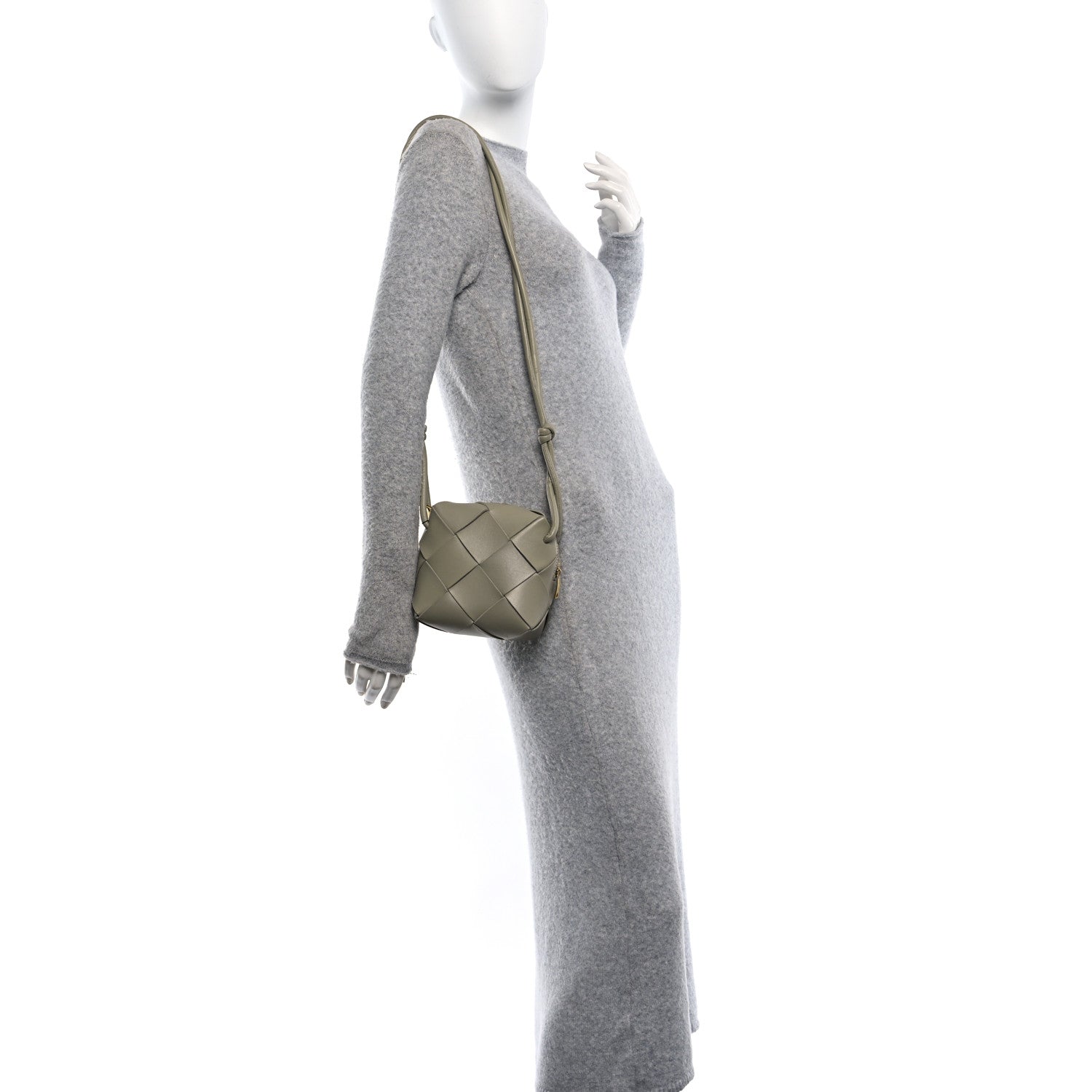 Bottega Veneta Lambskin Maxi Intrecciato Mini Cassette Camera Bag Travertine 2 of 11