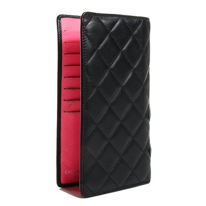 Chanel Calfskin Quilted Cambon Yen Wallet Black 3 of 10