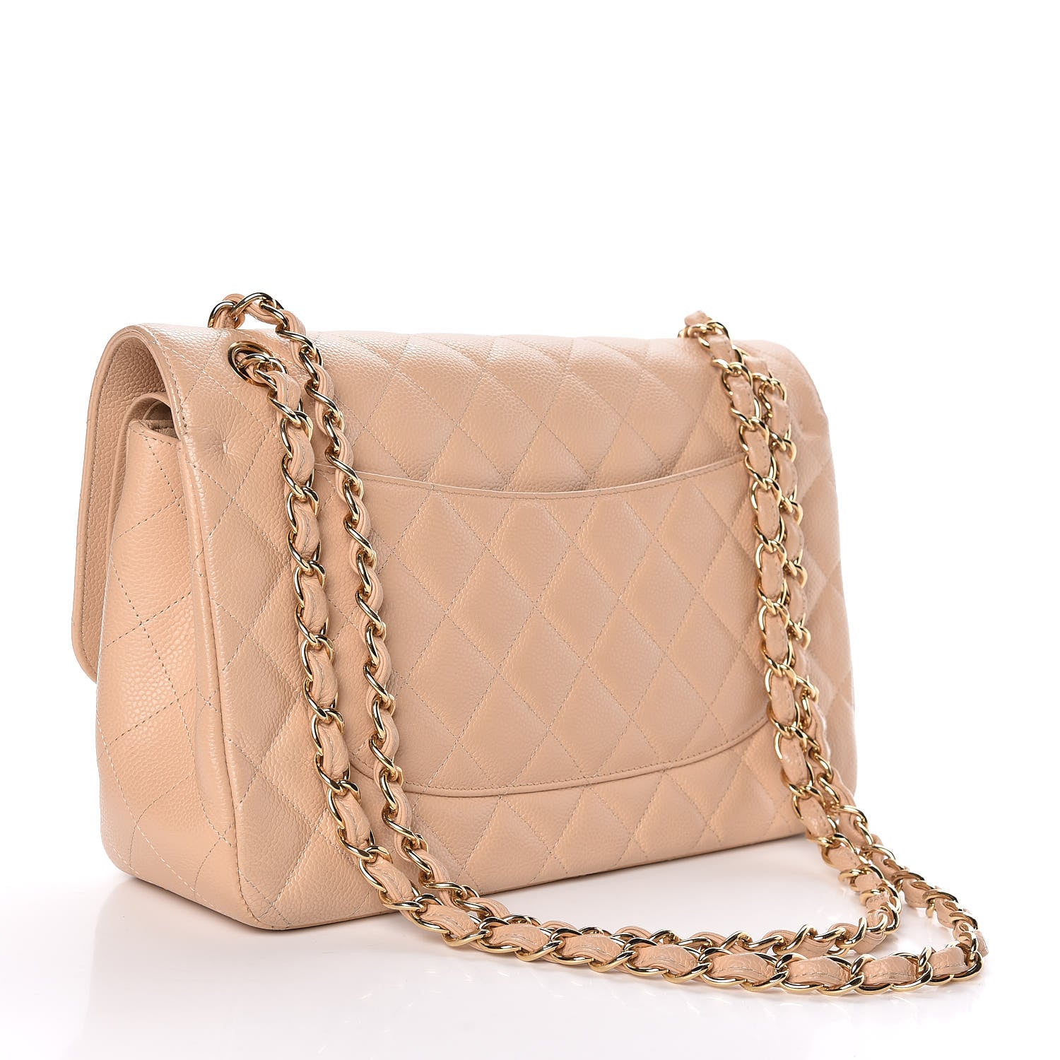 Chanel Caviar Quilted Jumbo Double Flap Beige Clair 4 of 17