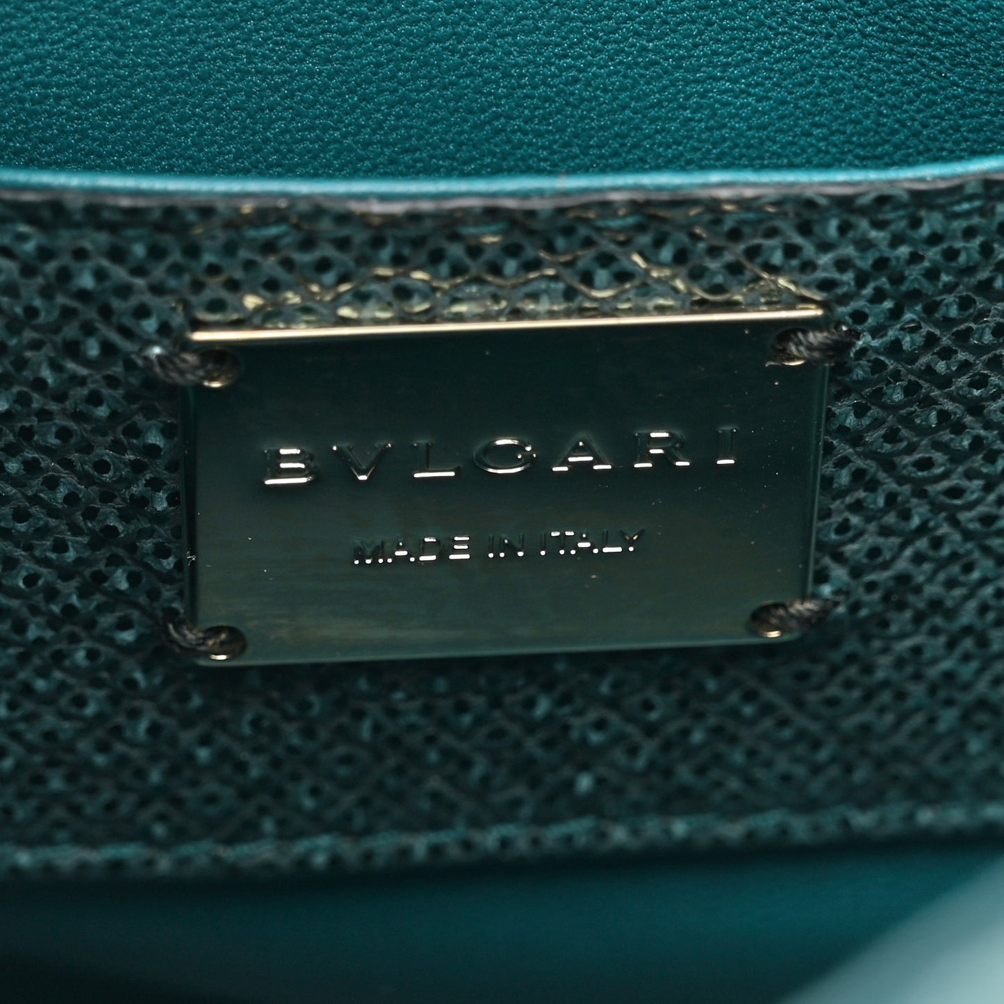 Metallic Karung Serpenti Forever Bucket Bag Emerald Green