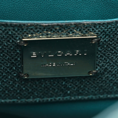 Bulgari Metallic Karung Serpenti Forever Bucket Bag Emerald Green 6 of 10