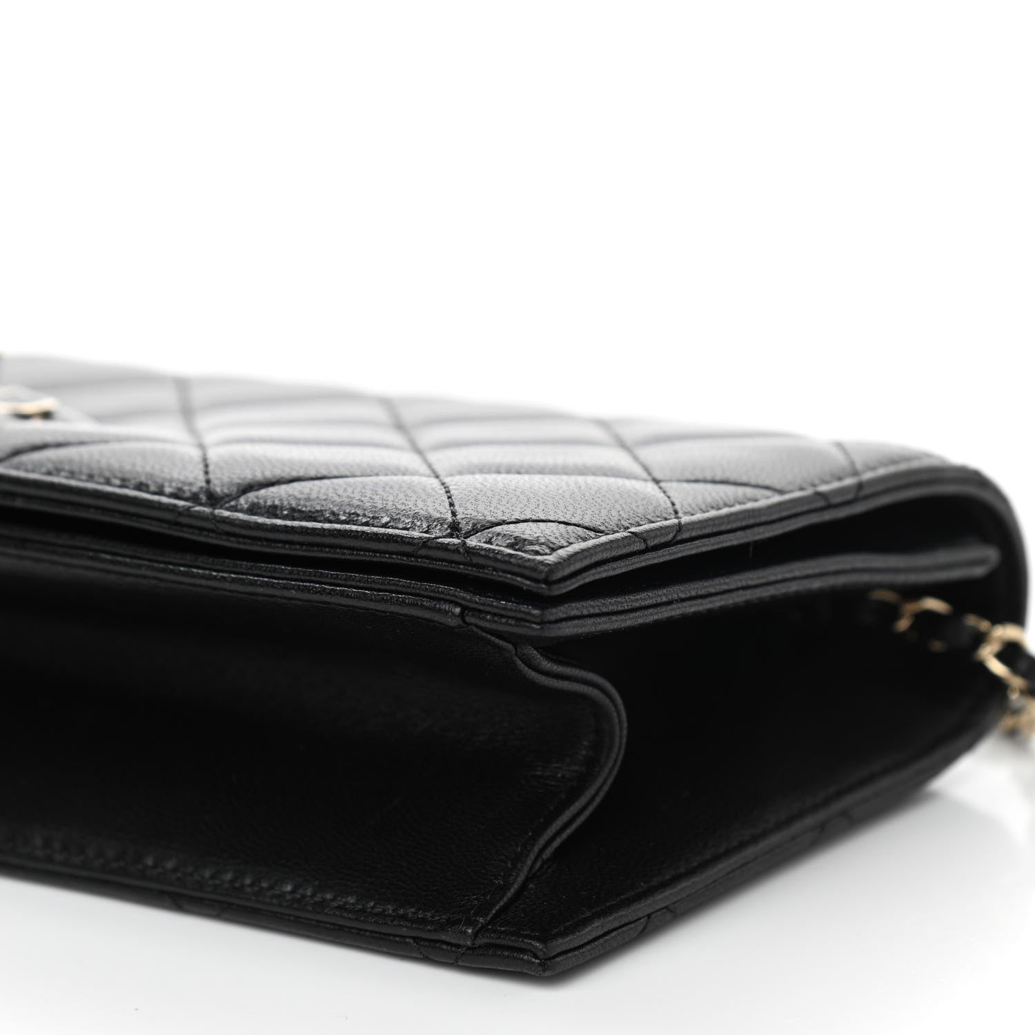 Chanel Lambskin Enamel Camellia Clutch With Chain Black 10 of 11