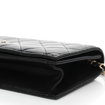 Chanel Lambskin Enamel Camellia Clutch With Chain Black 10 of 11