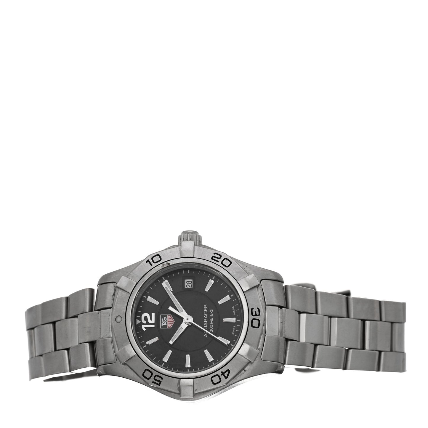 Stainless Steel 27mm Aquaracer Lady Quartz Watch Black WAF1410