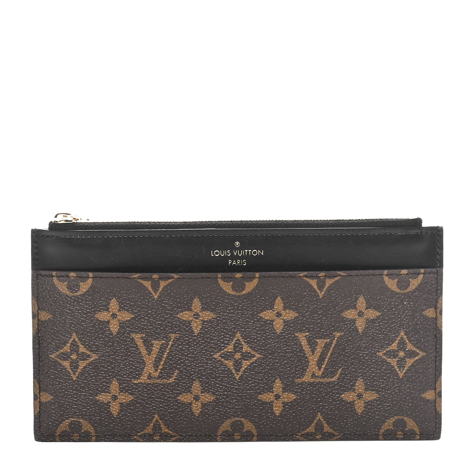 Louis Vuitton Monogram Slim Purse Black 1 of 7