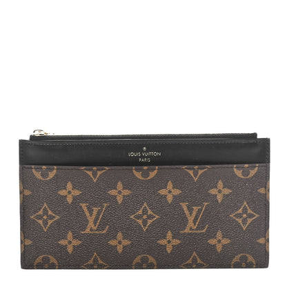 Louis Vuitton Monogram Slim Purse Black 1 of 7