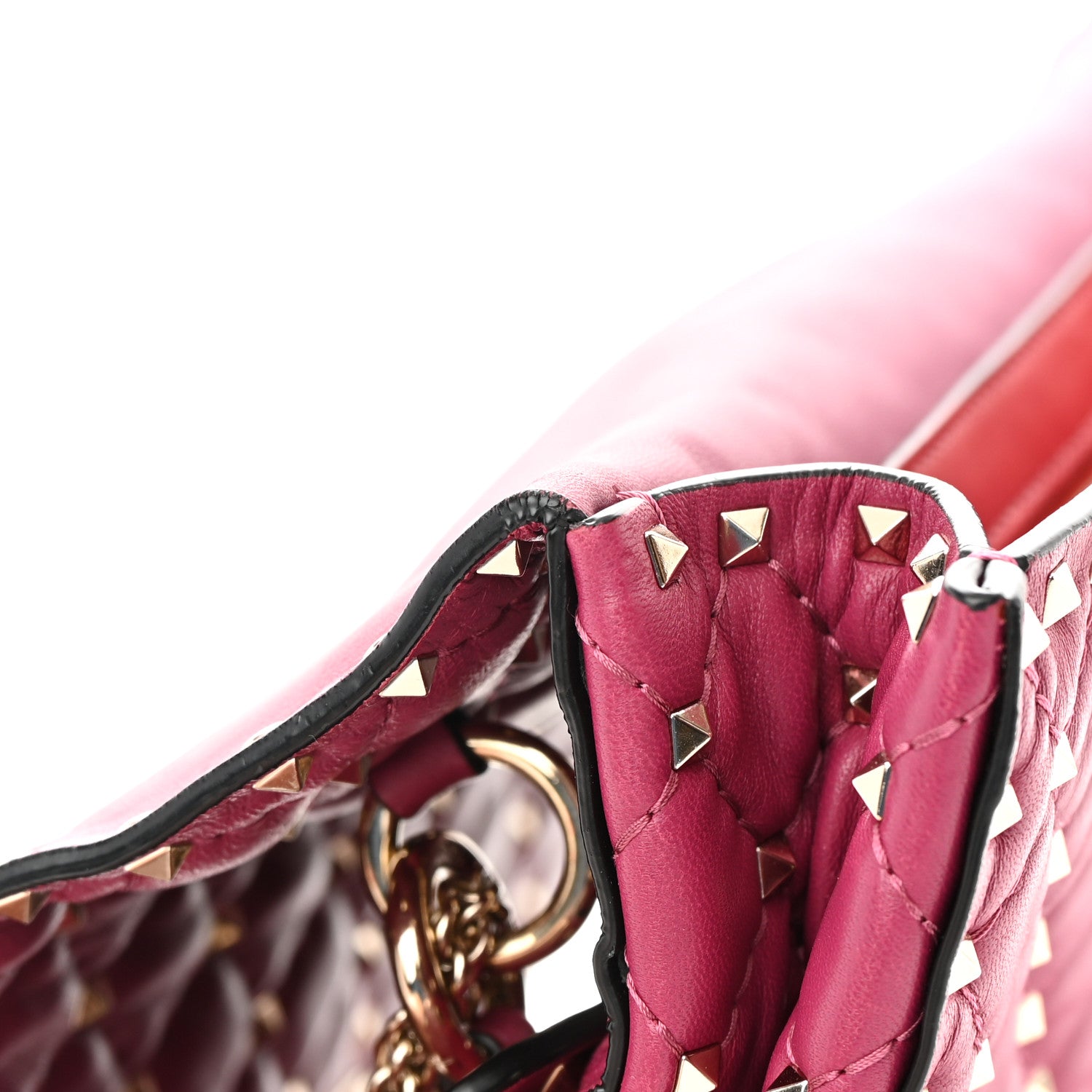 Valentino Garavani Nappa Large Rockstud Spike Shoulder Bag Camelia 11 of 16